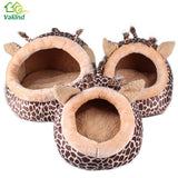 Soft Warm Dog House Leopard Pet Sleeping Bag House for Small Medium Dog Cats Pet Supplies Cat Products S/M/L