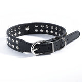 Dog Pet Buckle Leather Crystal Heart Collar Rhinestones Neck Strap