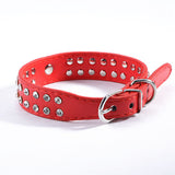 Dog Pet Buckle Leather Crystal Heart Collar Rhinestones Neck Strap