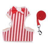 Cute Striped Dog or Puppy Halter with Matching Leash