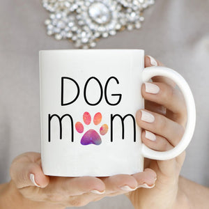 Ombre Paw Print Dog Mom Ceramic Mug
