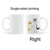 Husky Two Stupid Dogs Are Dancing Mug Coffee Milk Ceramic  Creative DIY Gifts Home Decor Mugs 11oz T327