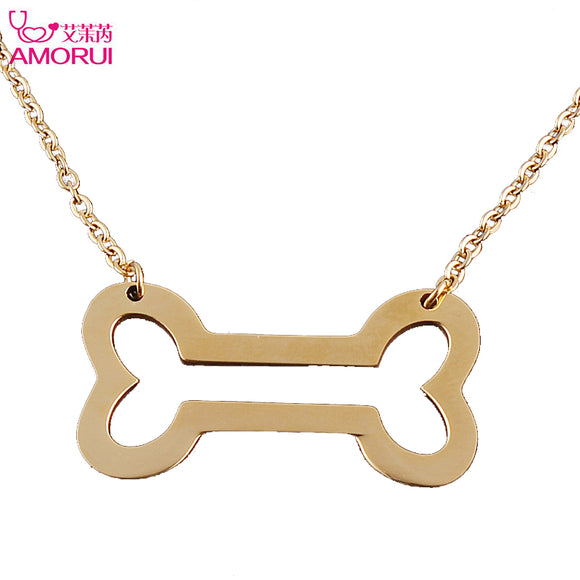 Rose Gold/Gold/Silver Stainless Steel Dog Pet Collar Chain Choker Necklace Women Heart Jewelry Necklaces Pendants Jewlery