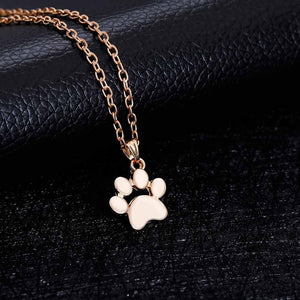 FAMSHIN Fashion Cute Pets Dogs Footprints Paw Chain Pendant Necklace Necklaces & Pendants Jewelry for Women Sweater Necklace