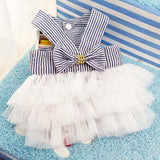 Pet Cat Dog Tutu Princess Dress Striped Bow Puppy Costume Apparel Clothing For Pet Supply 2018ing