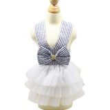 Pet Cat Dog Tutu Princess Dress Striped Bow Puppy Costume Apparel Clothing For Pet Supply 2018ing