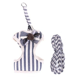 Cute Striped Dog or Puppy Halter with Matching Leash